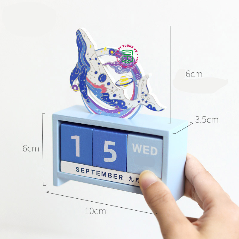 Lịch gỗ để bàn vạn niên sáng tạo