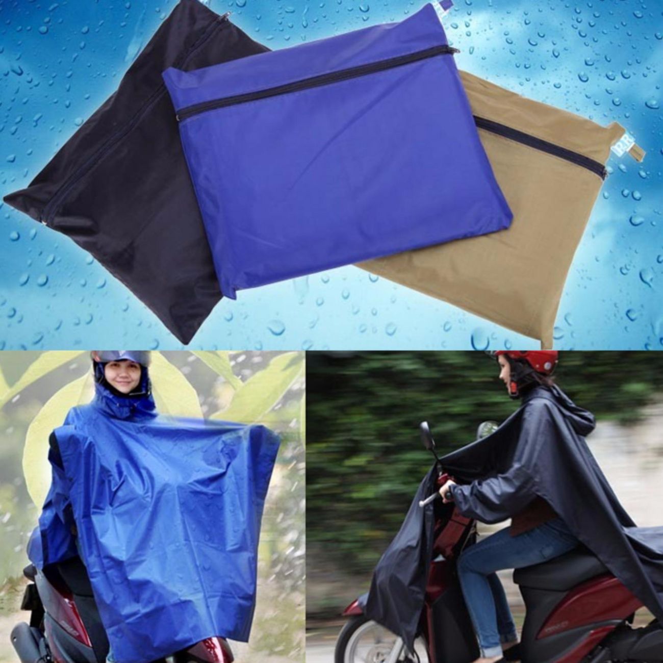 áo-mưa-cánh-dơi-vải-dù